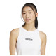 Adidas Γυναικεία αμάνικη μπλούζα Linear Single Jersey Tank Top Adidas Γυναικεία αμάνικη μπλούζα Linear Single Jersey Tank Top